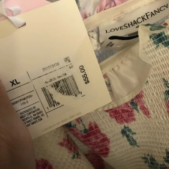 LoveShackFancy Pink Floral Midi Dress - Picture 3 of 8